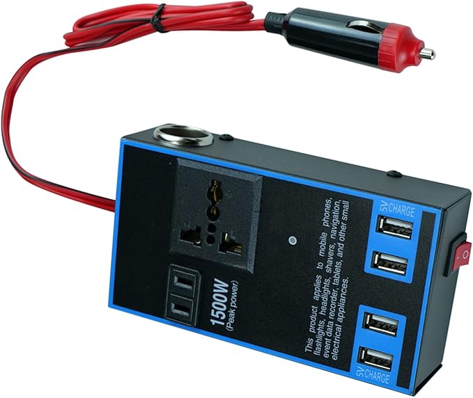 1500W Car Power Inverter محول طاقة للسيارة بقدرة 1500 واط