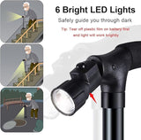 Foldable Walking Cane with LED Light